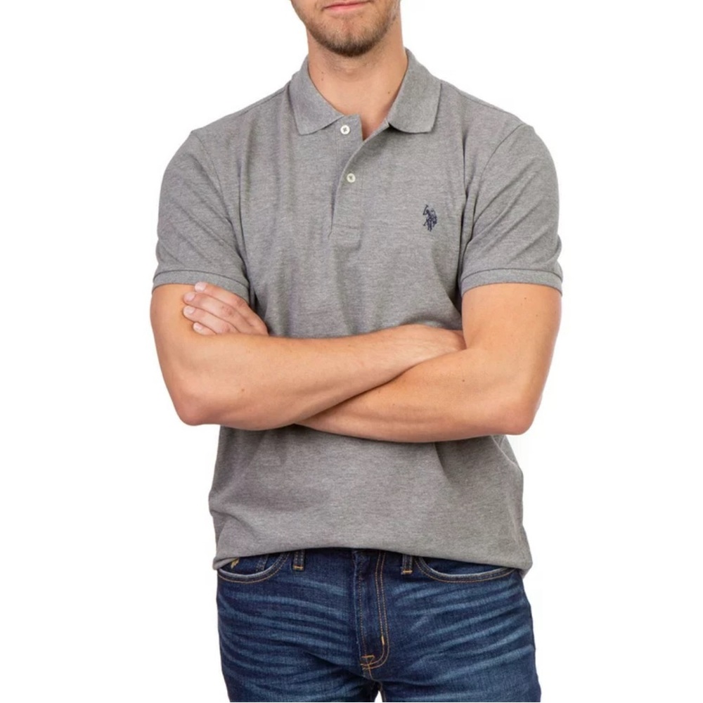 Gray Ralph Lauren polo shirt